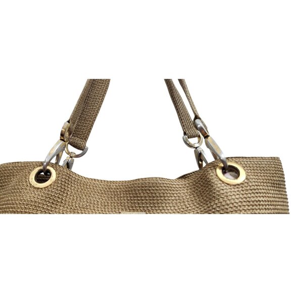 Eric Javits “Squishee” Tan Woven Tote Bag - Picture 4 of 14